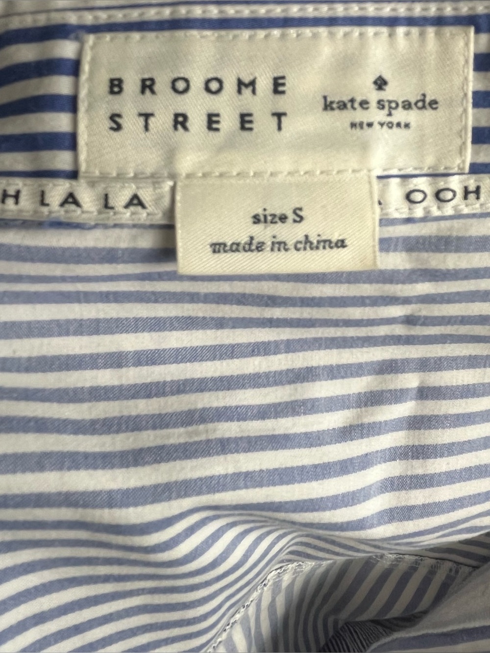 Kate Spade Broome Street Striped Shirt Dress Size Small Blue White Cotton - Picture 7 of 9